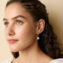 Sterling Silver Lilypad Drop Earrings, thumbnail 2 of 5