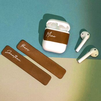 Personalised Leather Air Pods Label, 4 of 6