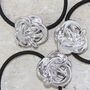 Gold Or Silver Twist And Knot Ponytail Holder, thumbnail 5 of 5