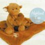 Scottish Highland Cow Brown Soother Comforter, Boxed, thumbnail 1 of 12