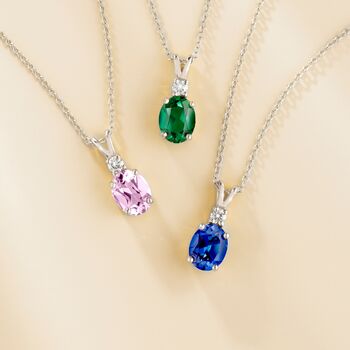 Blue Sapphire Pendant Necklace In Sterling Silver And Gold, 7 of 12