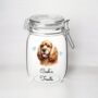 Personalised Cocker Spaniel Kilner Style Treat Jar, thumbnail 2 of 2