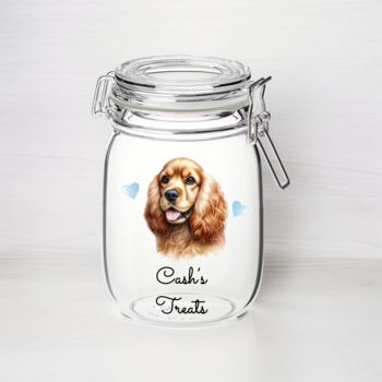 Personalised Cocker Spaniel Kilner Style Treat Jar, 2 of 2