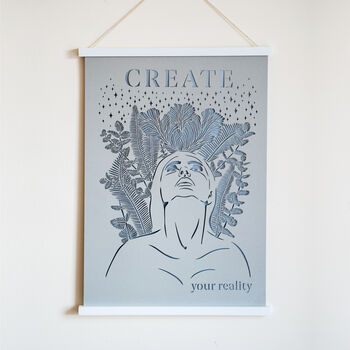 Inspirational 'Create Your Reality' Papercut Wall Art, 4 of 10