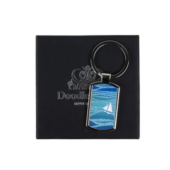 Caribbean Sailing Handprinted Keyring, 5 of 10