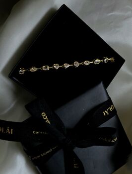 Multishape Bezel Tennis Bracelet In 16k Gold, 5 of 6