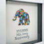 Personalised 14th Ivory Anniversary Elephant Frame Gift, thumbnail 4 of 5