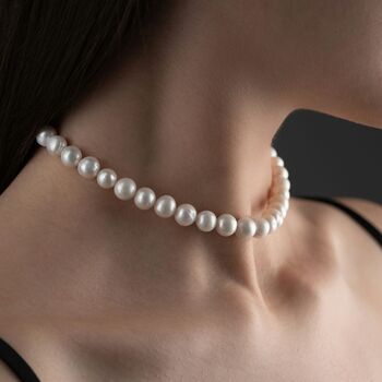 10mm. Freshwater Pearl Necklace, 4 of 7