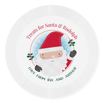 Personalised Santa Christmas Eve Mince Pie Plastic Plat, 3 of 3