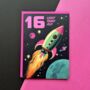 16th Happy Birthday Sci Fi Blank Card, thumbnail 1 of 2