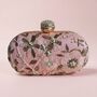 Pink Embroidered Handcrafted Clutch Bag, thumbnail 3 of 12