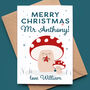 Teacher Christmas Card With Cute Toadstools, thumbnail 1 of 3