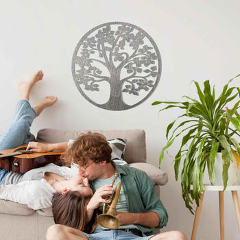 Modern Round Tree Wooden Wall Art For Home Walls, 8 of 12