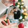 Personalised First Christmas Married Photo Ornament Gift, thumbnail 6 of 11