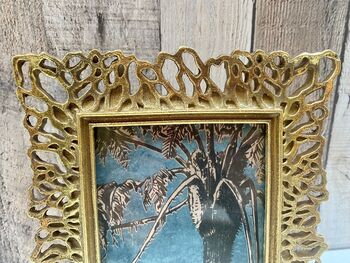 Gold Filigree Cut Out Ornate Photo Frame 4x6 Inch 15x20cm Home Decor Gift, 6 of 9