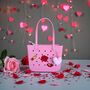 Ultimate Valentine’s Day Gift Set, Crocstyle Tote Bag, ‘Love’ Charms, Fluffy Heart Keyring, thumbnail 1 of 12