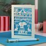 Personalised Papercut Circus Birthday Card, thumbnail 8 of 9