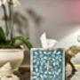 Mother Of Pearl Inlay Tissue Box | Jewelled Aqua, thumbnail 2 of 5