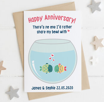 Funny Fishbowl Anniversary Card, 2 of 3