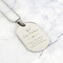 Personalised No.One Custom Steel Dog Tag Gift, thumbnail 4 of 8