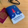 Passport Holder Children's Personalised Space Rocket, thumbnail 3 of 4
