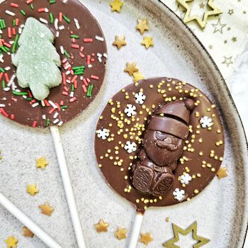 Christmas Milk Chocolate Lollipop Set, 4 of 4