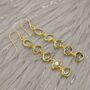 Green Amethyst Sterling Silver Long Earrings, thumbnail 2 of 5
