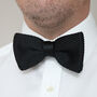 Men's Knitted Bow Tie In Black | Perfect Wedding Neck Tie For Groomsmen, thumbnail 1 of 12