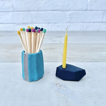 Sustainable Concrete Match Stick Holder And Matchsticks, 3 of 12