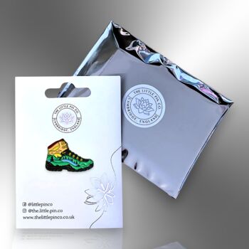 Hiking Rambling Climbing Outdoor Boot Enamel Pin, 5 of 8
