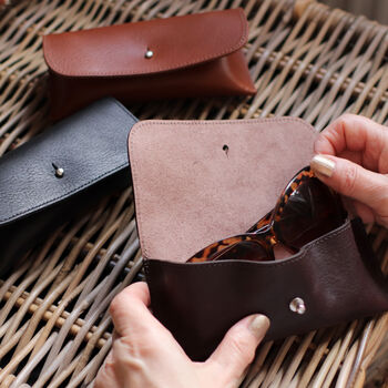Men's Italian Leather Personalised Sunglasses Case, 2 of 12