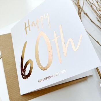 Happy 60th Birthday | Birthday Card For Mum, Auntie, 3 of 3
