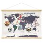 Personalised Cross Stitch Travelers Wall Hanging Map, thumbnail 3 of 3