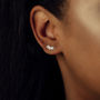 Sterling Silver Twinkle Star Earrings Studs, thumbnail 1 of 5