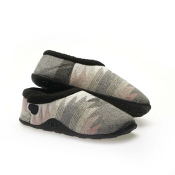 Kay Grey Pink Aztec Women's Slippers/Indoor Shoes, 2 of 6