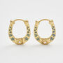 Gold Lucky In Love Hoop Earrings, thumbnail 1 of 9