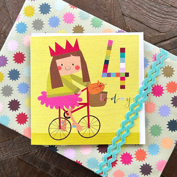 Bicycle 4th Birthday Card, 3 of 4
