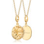 Engraved Gold Plated Sagittarius Zodiac Necklace, thumbnail 1 of 9