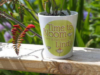 'Time To Bloom' Personalised Retirement Flower Pot Gift, 2 of 5
