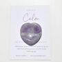 Calm Amethyst Heart Worry Thumb Stone Gift For Calm And De Stress, thumbnail 3 of 9