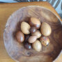 Small Teak Root Table Bowl 30cm Handcrafted Wood Design, thumbnail 5 of 10
