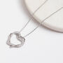 Crystal Encrusted Double Heart Pendant Necklace, thumbnail 3 of 3