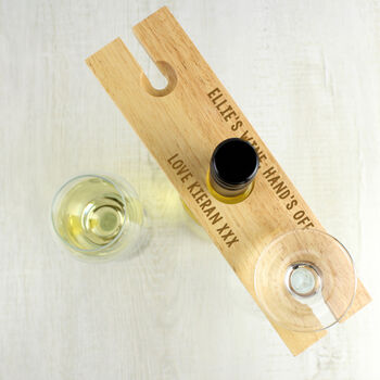 Personalised Any Message Wine Glass And Bottle Holder, 4 of 4