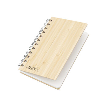 Personalised Bamboo And Stone Paper Notebook, 5 of 6