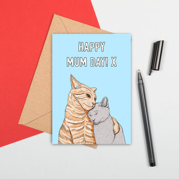 Large Size Happy Cat Mum Day Card, 2 of 2
