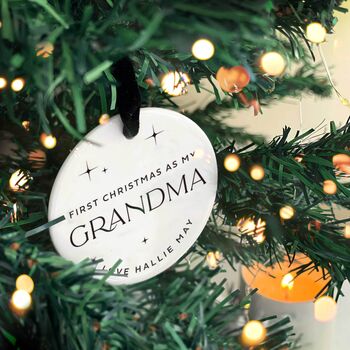 Personalised 'First Christmas As My' Grandparent Bauble, 7 of 9