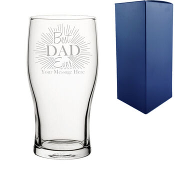 Personalised Best Dad Ever Beer Glass, 2 of 2