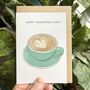 Valentine's Day Coffee Heart Card 100% Recycled, thumbnail 1 of 3