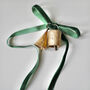Christmas Bells With Velvet Ribbon Set Of Two Pairs, thumbnail 6 of 7