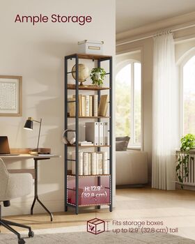 Multi Tier Bookcase With Back Panels Shelving Unit, 4 of 9